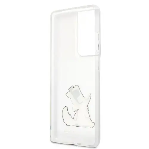 Husa de protectie Karl Lagerfeld Choupette Fun pentru Samsung Galaxy S21 Ultra 5G (Transparent)