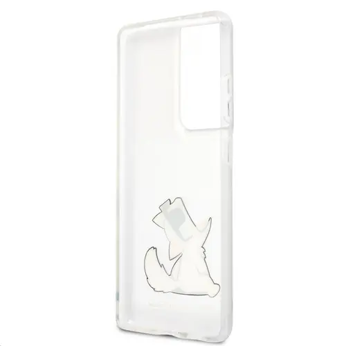 Husa de protectie Karl Lagerfeld Choupette Fun pentru Samsung Galaxy S21 Ultra 5G (Transparent)