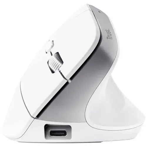 Mouse Trust Bayo+, Wireless 2.4Ghz, Bluetooth, USB, 2400dpi (Alb)