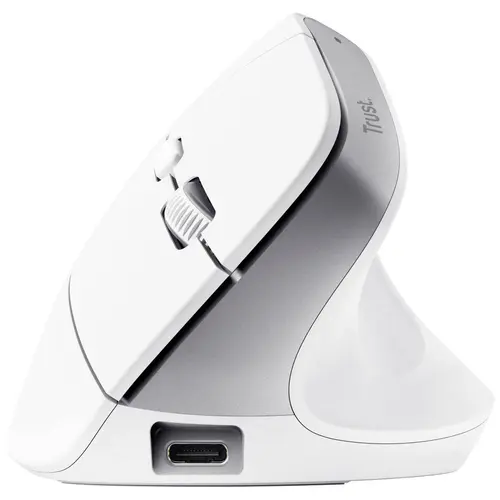 Mouse Trust Bayo+, Wireless 2.4Ghz, Bluetooth, USB, 2400dpi (Alb)