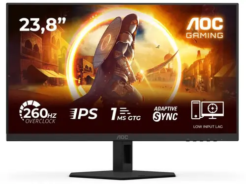 Monitor Gaming IPS LED AOC 23.8inch 24G4ZRE, Full HD (1920 x 1080), HDMI, DisplayPort, 260 Hz, 1 ms (Negru)