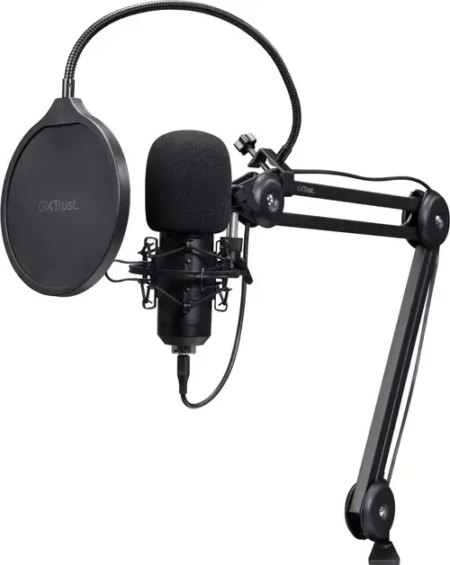Microfon trust GXT 270 Emita II+, USB Type-C, Cardioid, Brat reglabil (Negru)