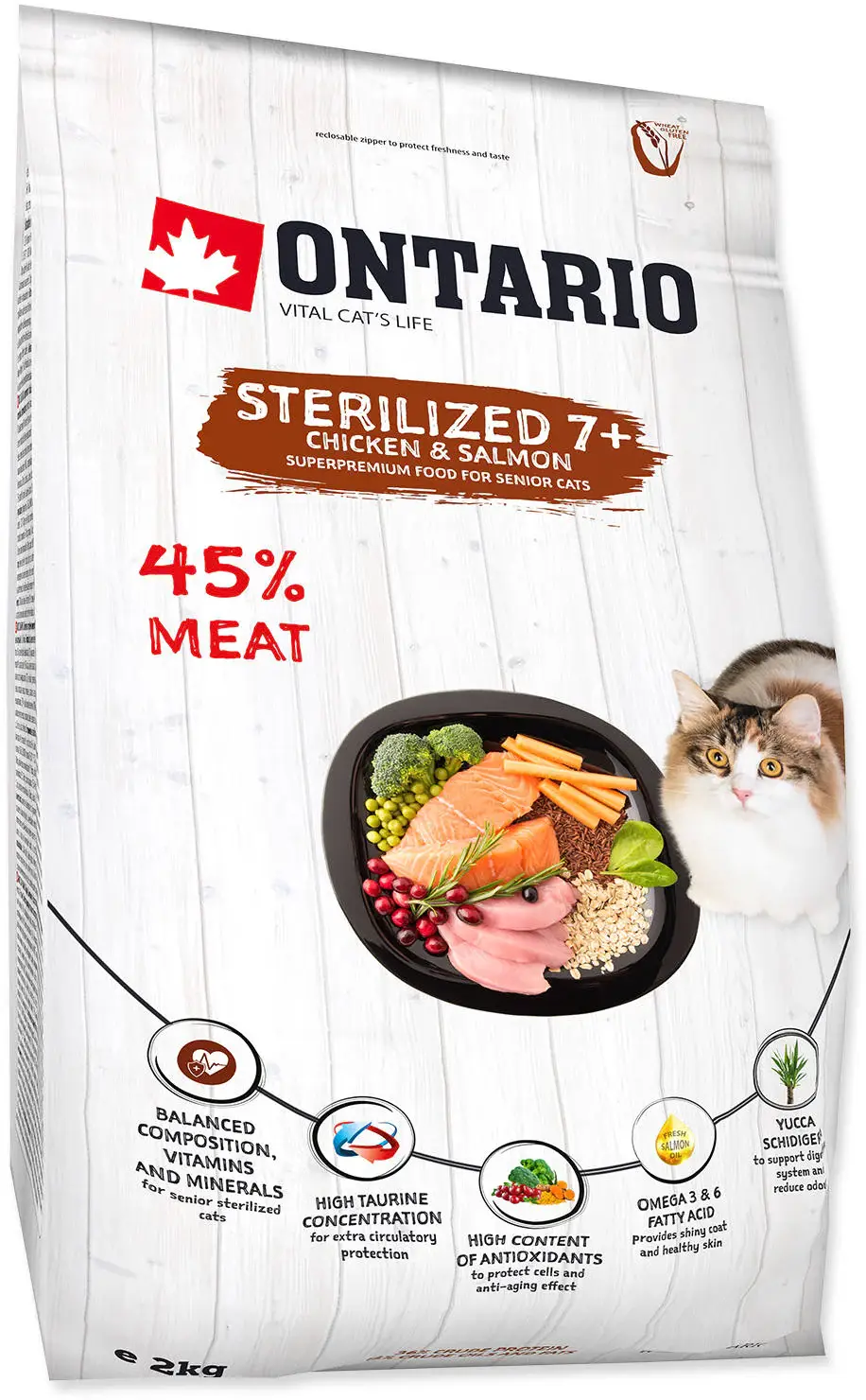 ONTARIO Hrană uscată pentru pisici senioare, Sterilised, 7+