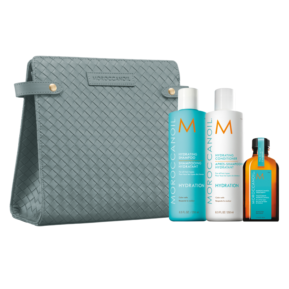 Set pentru hidratare Moroccanoil Hydration Holiday Gift Set 2x250ml 1x50ml