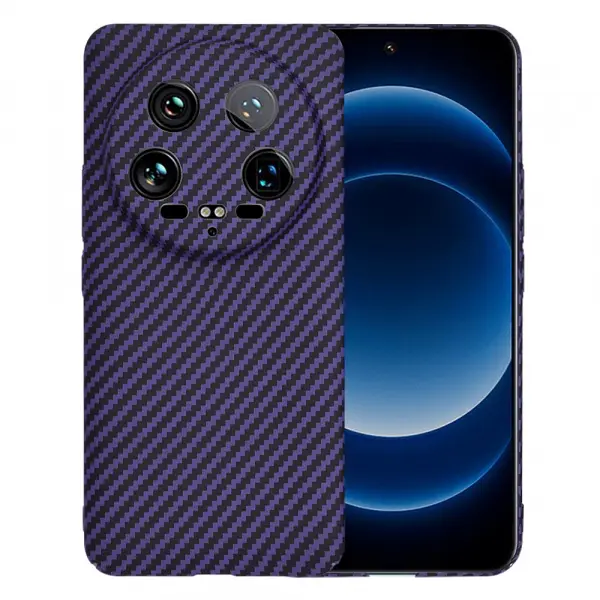 Husa pentru Xiaomi 14 Ultra, Techsuit, Carbonite FiberShell, Mov