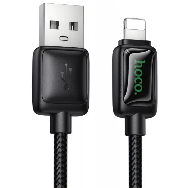 Cablu Date si Incarcare USB-A - Lightning HOCO U146, 12W, 1.2m, Negru