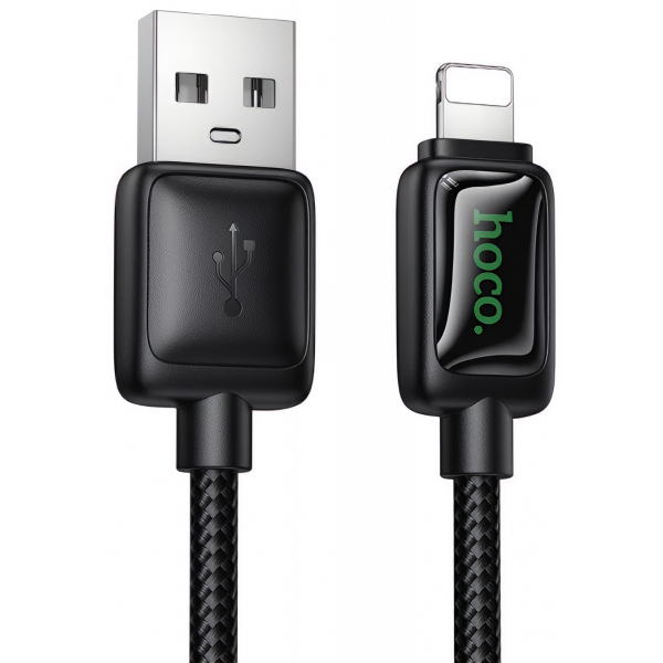 Cablu Date si Incarcare USB-A - Lightning HOCO U146, 12W, 1.2m, Negru