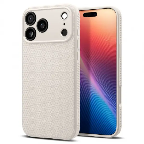 Husa pentru Apple iPhone 17 Pro, Spigen, Liquid Air, Bej