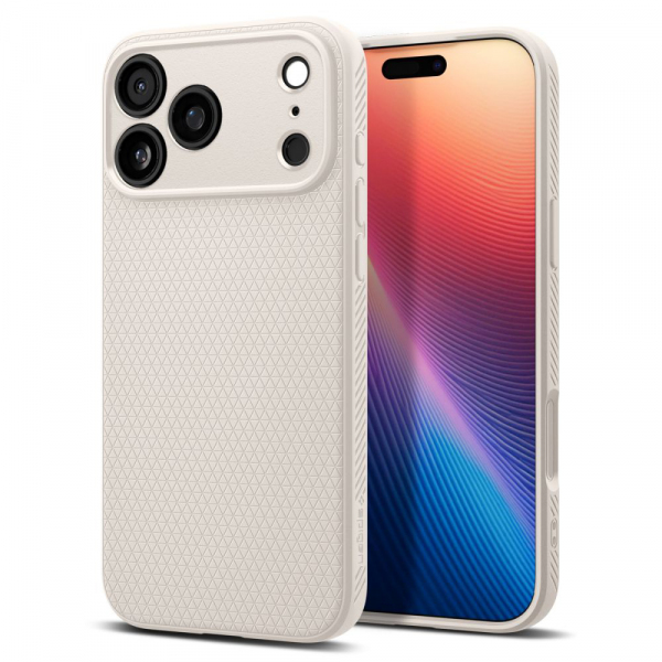 Husa pentru Apple iPhone 17 Pro, Spigen, Liquid Air, Bej