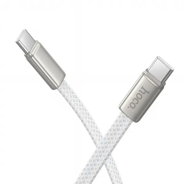 Cablu Date si Incarcare USB-C - USB-C HOCO X125, 60W, 1m, Alb