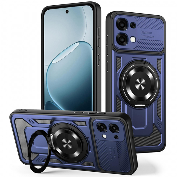 Husa pentru Oppo A6 Pro 5G / A6 Pro 4G, Techsuit, RuggedCam, Albastra