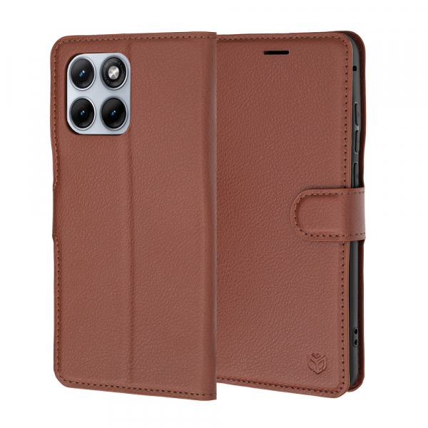 Husa pentru Motorola Edge 70 Fusion, Techsuit, Leather Folio, Maro