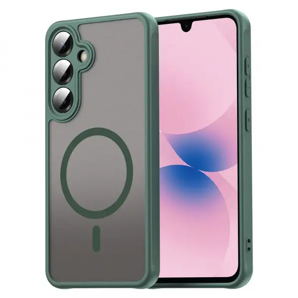 Husa MagSafe pentru Samsung Galaxy A27 5G, Techsuit, HaloFrost II, Verde