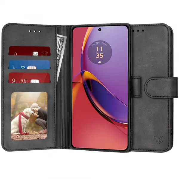 Husa pentru Motorola Moto G84, Techsuit, Diary Book, Neagra