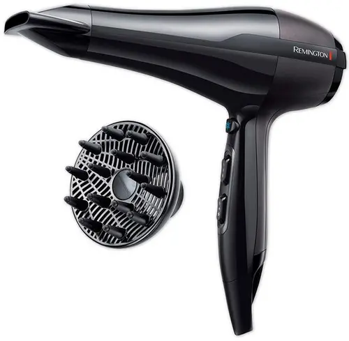 Uscator de par Remington PRO-Air AC5999, 2300 W, 3 Trepte temperatura, 2 Viteze, Tehnologie cu ioni, Concentrator, Difuzor, Negru