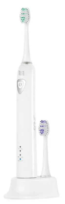 Periuta de dinti electrica Teesa Sonic TSA8010, 31.000 pulsatii/min, IPX7, Cronometru 2 min, 3 Moduri functionare, 2 Capete, Incarcator (Alb)