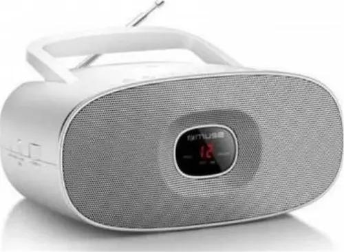 Micro Sistem Audio Portabil Muse MD-202 RDW MSE00066, CD-Player, Radio, AUX-in (Alb)
