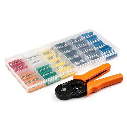 Set cleste sertizare pini terminali, cu 800 pini 0,5...6mmp