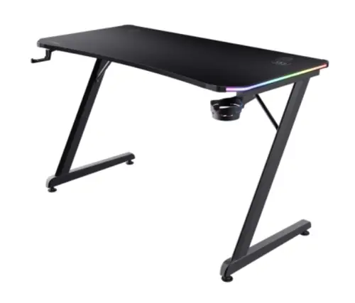 Birou gaming RGB Trust GXT 709 Luminus (Negru)