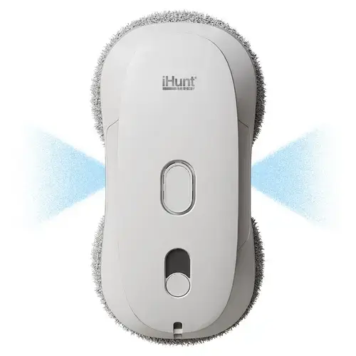 Robot curatare geamuri cu pulverizator apa iHunt Smart Window Robot 3 Ultra, 72 W, Rezervor 60 ml, 2500 Pa (Alb)