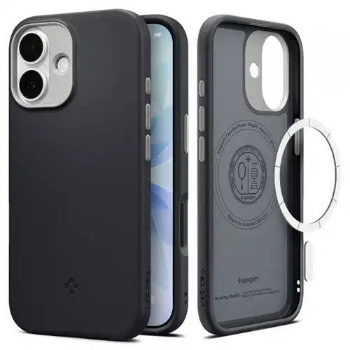 Husa MagSafe pentru Apple iPhone 17, Spigen, Caseology Nano Pop, Neagra