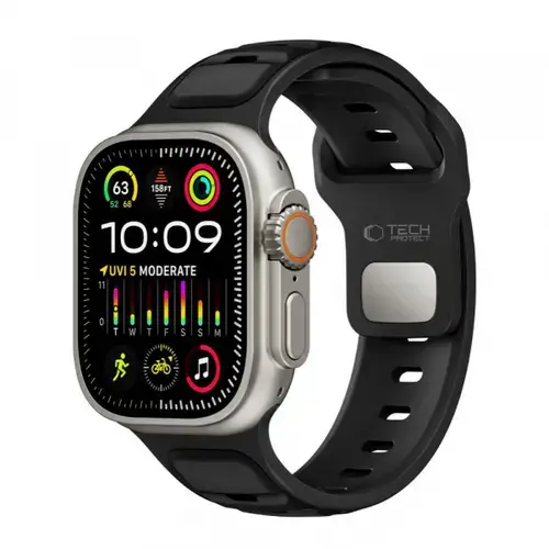 Curea Tech-Protect Iconband Line pentru Apple Watch 49mm / 46mm / 45mm / 44mm Series, Negru