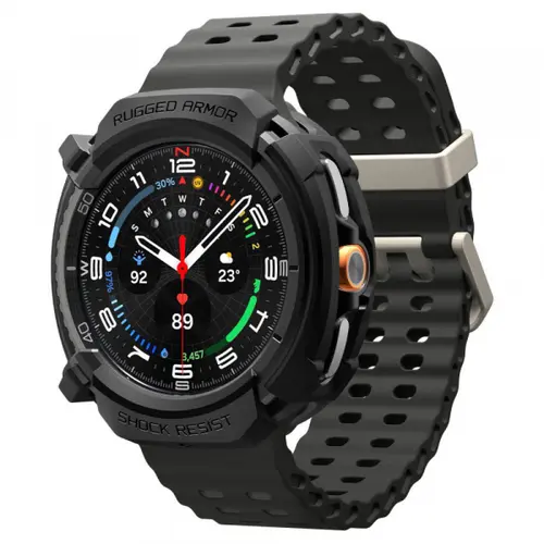 Husa Spigen Rugged Armor pentru Samsung Galaxy Watch8 Classic (Negru)