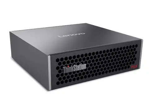 Calculator Sistem PC Workstation Lenovo ThinkStation PGX, Procesor NVIDIA® GB10 Grace Blackwell Superchip, 20 core Arm, 10x Cortex-X925 + 10x Cortex-A725, 128GB LPDDR5X, 1TB SSD, Wi-Fi 7, Bluetooth, NVIDIA® DGX OS