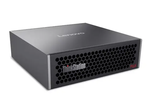 Calculator Sistem PC Workstation Lenovo ThinkStation PGX, Procesor NVIDIA® GB10 Grace Blackwell Superchip, 20 core Arm, 10x Cortex-X925 + 10x Cortex-A725, 128GB LPDDR5X, 1TB SSD, Wi-Fi 7, Bluetooth, NVIDIA® DGX OS