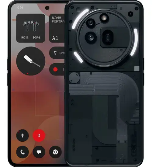 Telefon Mobil Nothing Phone 3a Pro, Procesor Qualcomm SM7635 Snapdragon 7s Gen 3, AMOLED Capacitive Touchscreen 6.77inch, 12GB RAM, 256GB Flash, Camera Tripla 50+50+8MP, Wi-Fi, 5G, Dual Sim, Android (Negru)