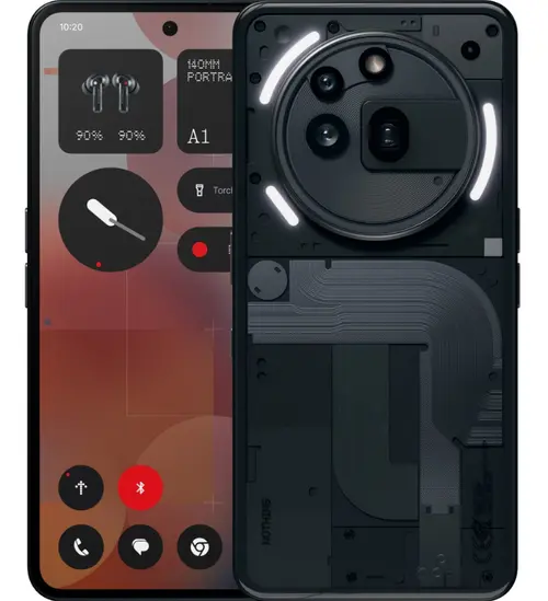 Telefon Mobil Nothing Phone 3a Pro, Procesor Qualcomm SM7635 Snapdragon 7s Gen 3, AMOLED Capacitive Touchscreen 6.77inch, 12GB RAM, 256GB Flash, Camera Tripla 50+50+8MP, Wi-Fi, 5G, Dual Sim, Android (Negru)