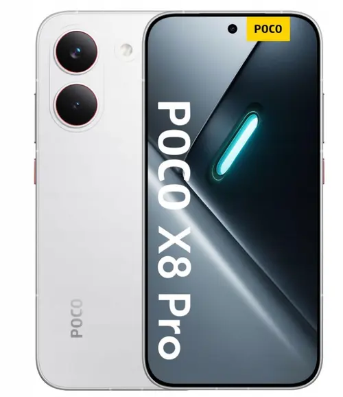 Telefon Mobil Poco X8 Pro, Procesor Octa-Core Mediatek Dimensity 8500 Ultra, AMOLED touchscreen 6.59inch, 8GB RAM, 512GB Flash, Camera Duala 50+8MP, Wi-Fi, 5G, Dual Sim, Android (Alb)