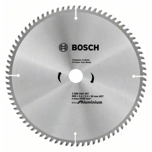 Panza circular pentru aluminiu 305x3.0/2.2x30 mm 80T Eco Bosch
