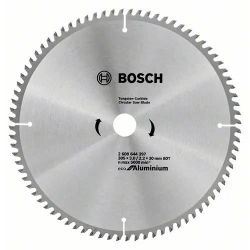 Panza circular pentru aluminiu 305x3.0/2.2x30 mm 80T Eco Bosch