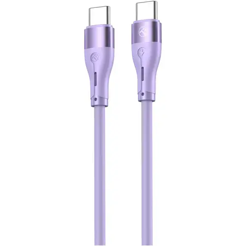 Cablu silicon Tellur Type-C to Type-C, 3A, PD60W, 1m, Mov