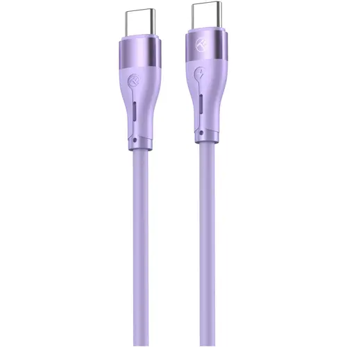 Cablu silicon Tellur Type-C to Type-C, 3A, PD60W, 1m, Mov