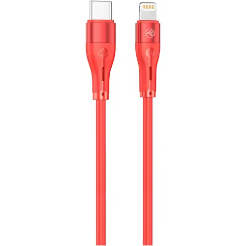 Cablu silicon Tellur Type-C to Lightning, PD30W, 1m, Rosu
