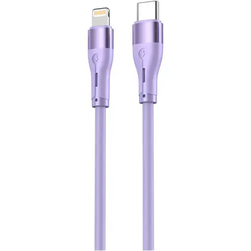 Cablu silicon Tellur Type-C to tip Lightning, PD30W, 1m, Mov