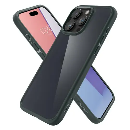 Husa Protectie Spate Spigen ACS06569 Ultra Hybrid pentru Apple iPhone 15 Pro Max (Verde)