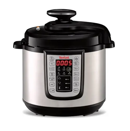 Oala sub presiune electrica Tefal One Pot CY505EE0, 1200W, 5.8L, 25 de programe, functie pastrare la cald, temperatura - timp ajustabile (Negru/Argintiu)