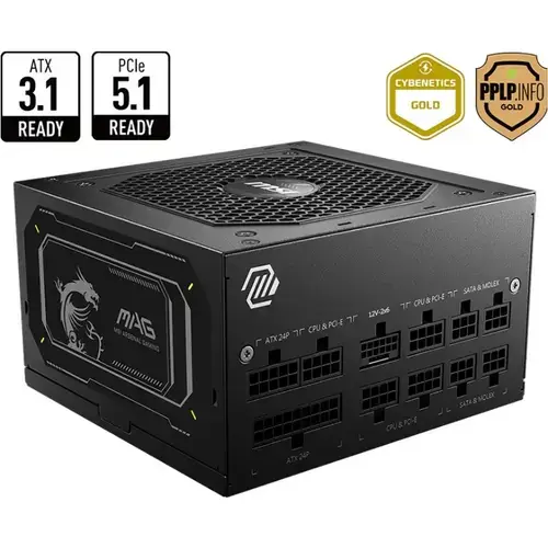 Sursa MSI MAG A850GL PCIE5 II, 80+ Gold, 850W, Full Modulara