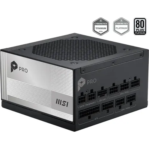 Sursa MSI PRO A1000PL PCIE5, 1000W, ATX, PCIe 5.1, 80 PLUS Platinum, Full Modulara