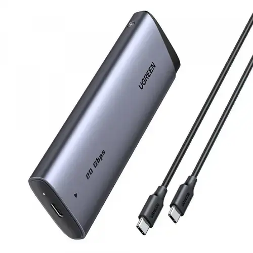 Rack SSD UGREEN CM767 (55150) pentru M.2 NVMe, 20Gbps, USB 3.2 Gen2x2, 8 TB (Gri)