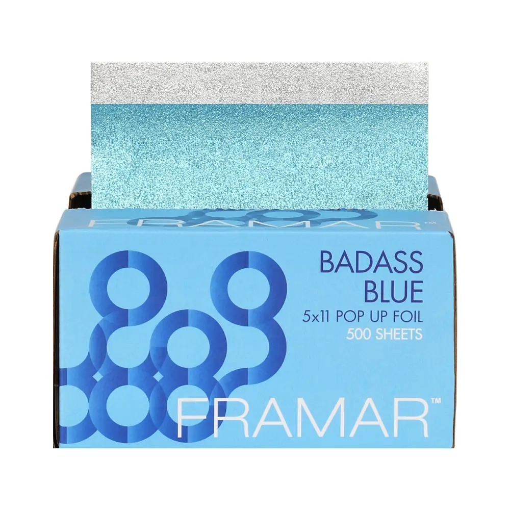 Folie aluminiu Framar Blue Pop-Up Foil pretaiate embosate 12.7x27.9cm 500buc