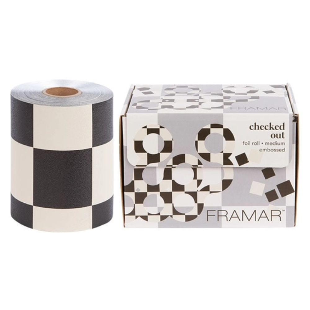 Folie aluminiu Framar Checked Out rola 487m x12.7cm