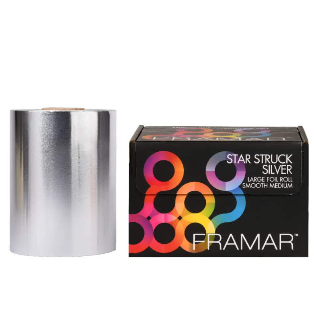 Folie aluminiu Framar Star Struck Silver Large rola 12.7cm x 487.7m