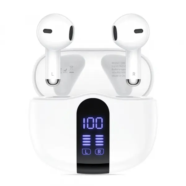 Handsfree Bluetooth Tech-Protect Ultraboost Core G2, TWS, Alb