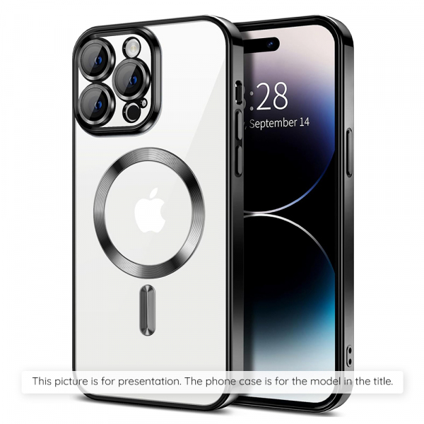 Husa MagSafe pentru Apple iPhone 17, Techsuit, Luxury Crystal, Neagra