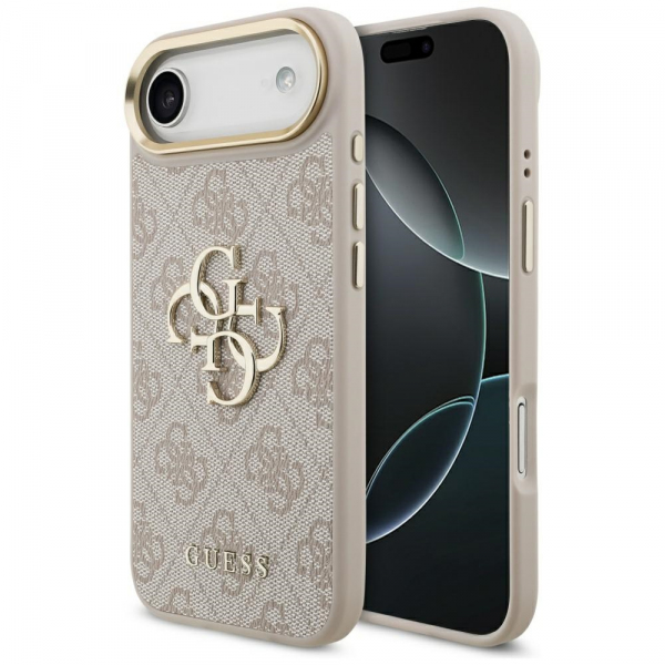 Husa pentru Apple iPhone 17 Air, Guess, Big 4G Logo Classic, Roz Aurie