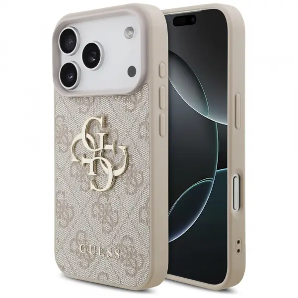 Husa pentru Apple iPhone 17 Pro Max, Guess, 4G Big Logo, Roz